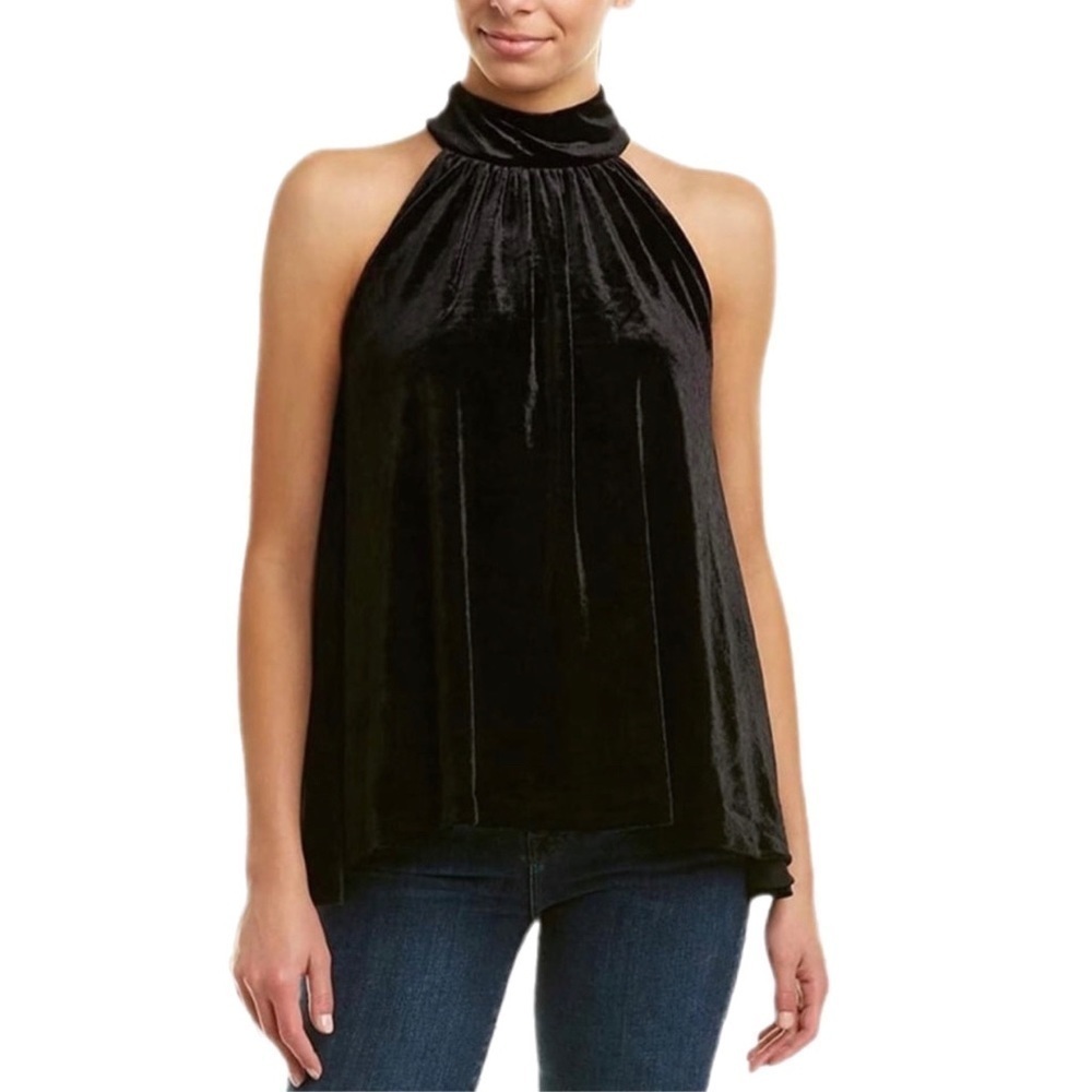 French Connection Aurore Black Velvet Top